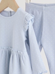 Blue Spot Baby Long Sleeve Frill Top And Leggings Set (0mths-2yrs) - Image 7 of 16