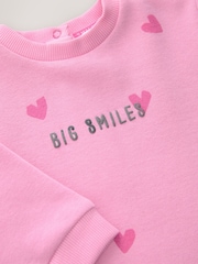 Pink Heart Printed Jersey Baby Romper (0mths-3yrs) - Image 6 of 8