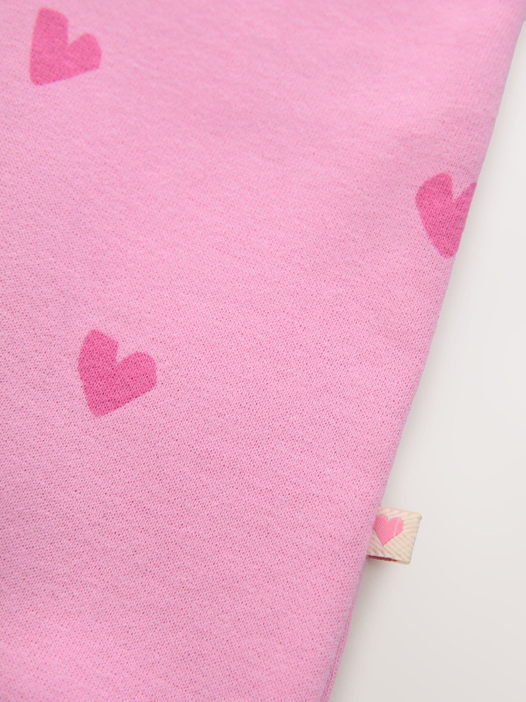 Buy Pink Heart Printed Jersey Baby Romper (0mths-3yrs) from Next