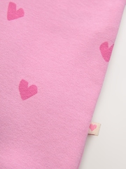 Pink Heart Printed Jersey Baby Romper (0mths-3yrs) - Image 7 of 8