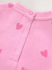 Pink Heart Printed Jersey Baby Romper (0mths-3yrs) - Image 8 of 8