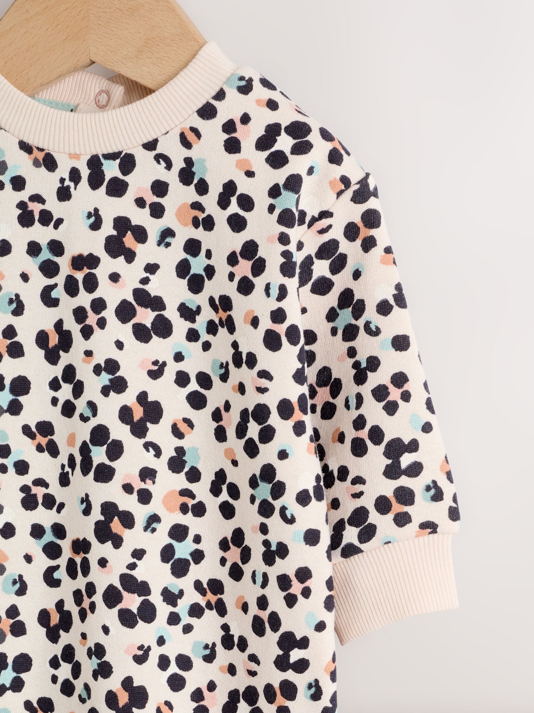 Buy Leopard Printed Jersey Baby Romper (0mths-3yrs) from Next Poland