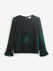 Aspiga Green Victoria Velvet Top - Image 4 of 4