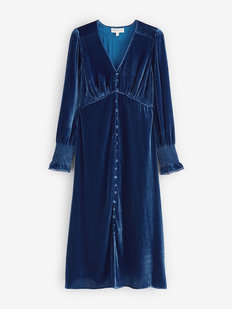 Aspiga Blue Longsleeve Sally Anne Dress - Image 6 of 6