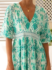 Aspiga Green Lena EcoVero Dress - Image 4 of 5