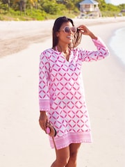 Aspiga Pink 100% Cotton Guadalupe Short Tunic Top - Image 1 of 5