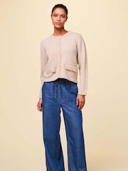 Aspiga Blue 100% Cotton Juliana Drawstring Trousers - Image 4 of 8