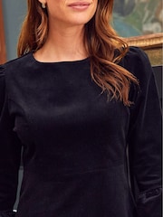 Aspiga Black 100% Cotton Victoria Mini Stretch Corduroy Dress - Image 4 of 7