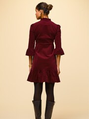 Aspiga Red 100% Cotton Percy Short Stretch Corduroy Dress - Image 2 of 7