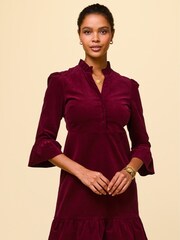 Aspiga Red 100% Cotton Percy Short Stretch Corduroy Dress - Image 6 of 7