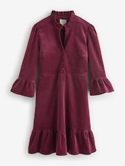 Aspiga Red 100% Cotton Percy Short Stretch Corduroy Dress - Image 7 of 7