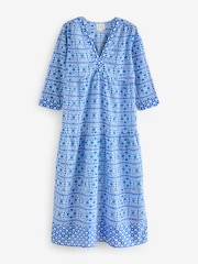 Aspiga Blue Mykonos 100% Cotton Maxi Dress - Image 5 of 5