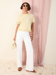 Friends Like These Yellow Lace Trim T-Shirt - Image 2 of 4