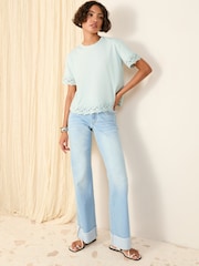 Friends Like These Blue Lace Trim T-Shirt - Image 1 of 4