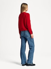 Rag & Bone Blue Miramar Fleece Terry Wide Leg High Rise Jeans - Image 2 of 6