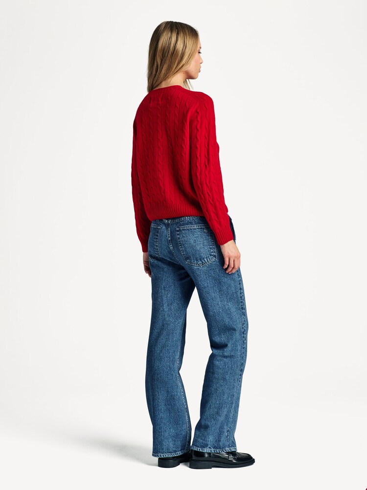 Rag & Bone Blue Miramar Fleece Terry Wide Leg High Rise Jeans - Image 2 of 6