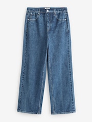 Rag & Bone Blue Miramar Fleece Terry Wide Leg High Rise Jeans - Image 6 of 6
