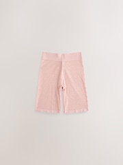 Blush Pink Shaping Stretch Lace Thigh Smoother Shorts - Image 1 of 3