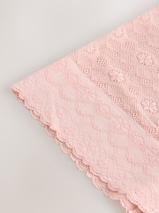 Blush Pink Shaping Stretch Lace Thigh Smoother Shorts - Image 3 of 3