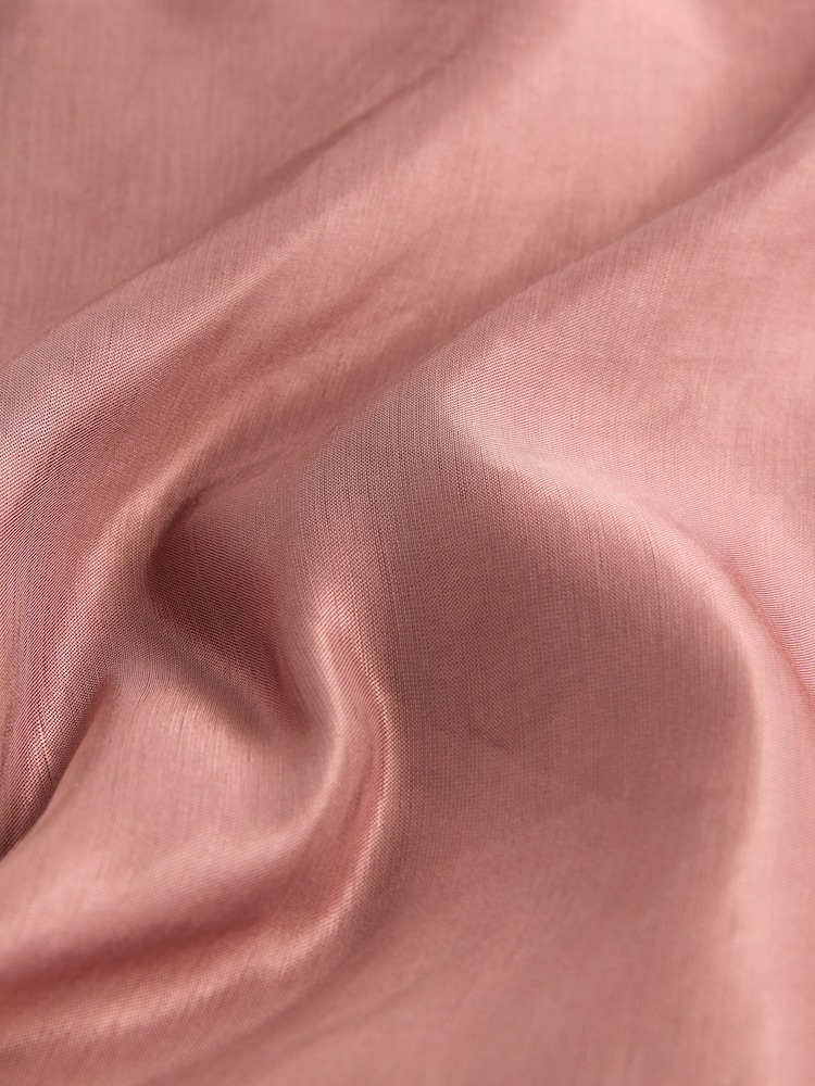 Pink - N.Premium Satin Midi Skirt with Linen - Bild 2 von 3