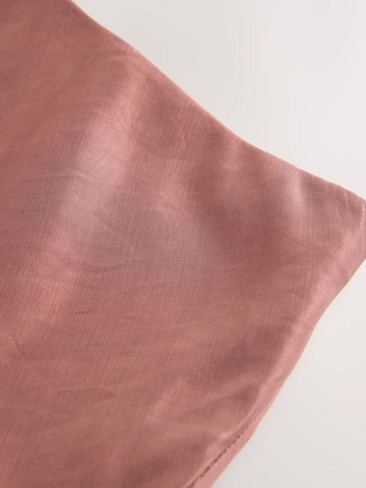 Pink - N.Premium Satin Midi Skirt with Linen - Bild 3 von 3