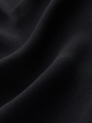 Black Ruched Short Sleeve Midi Dress - Image 3 of 3