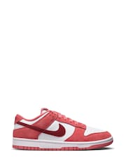 Nike Red/White Dunk Low Trainers - Image 1 of 11