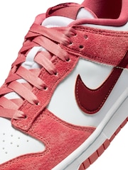 Nike Red/White Dunk Low Trainers - Image 9 of 11