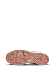 Nike Pink/White Dunk Low Trainers - Image 10 of 12