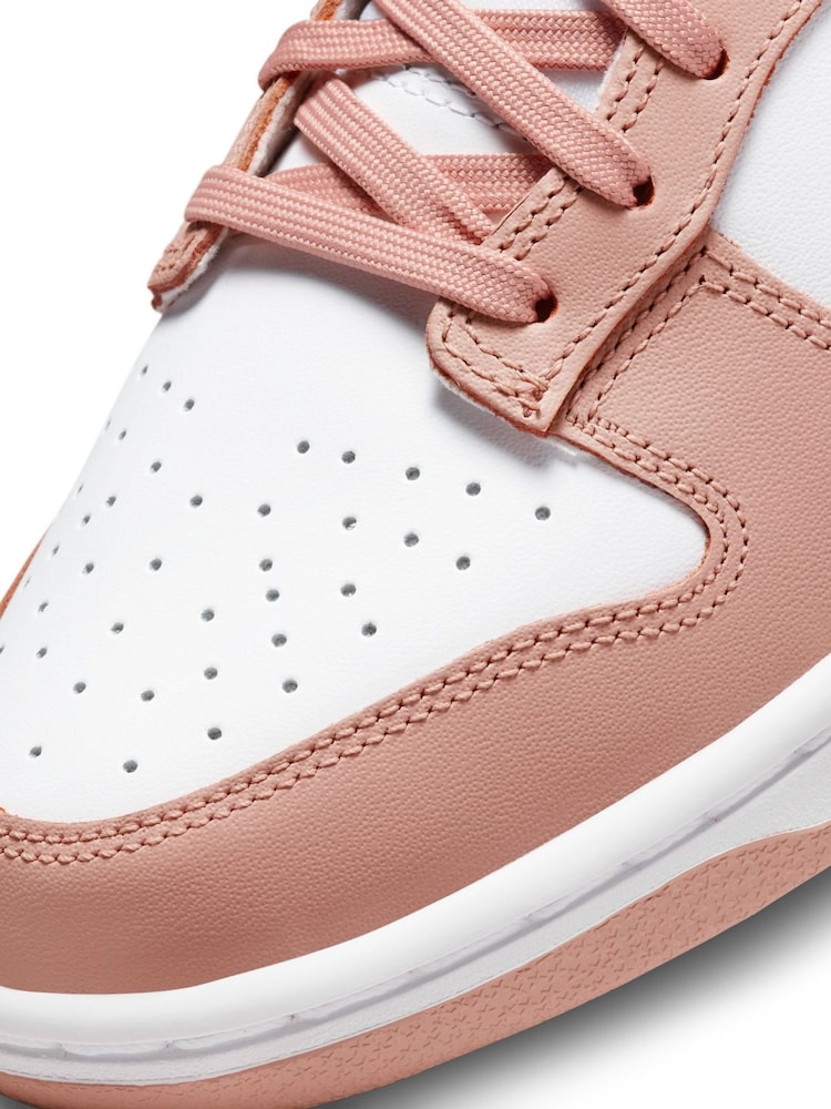 Nike Pink/White Dunk Low Trainers - Image 11 of 12