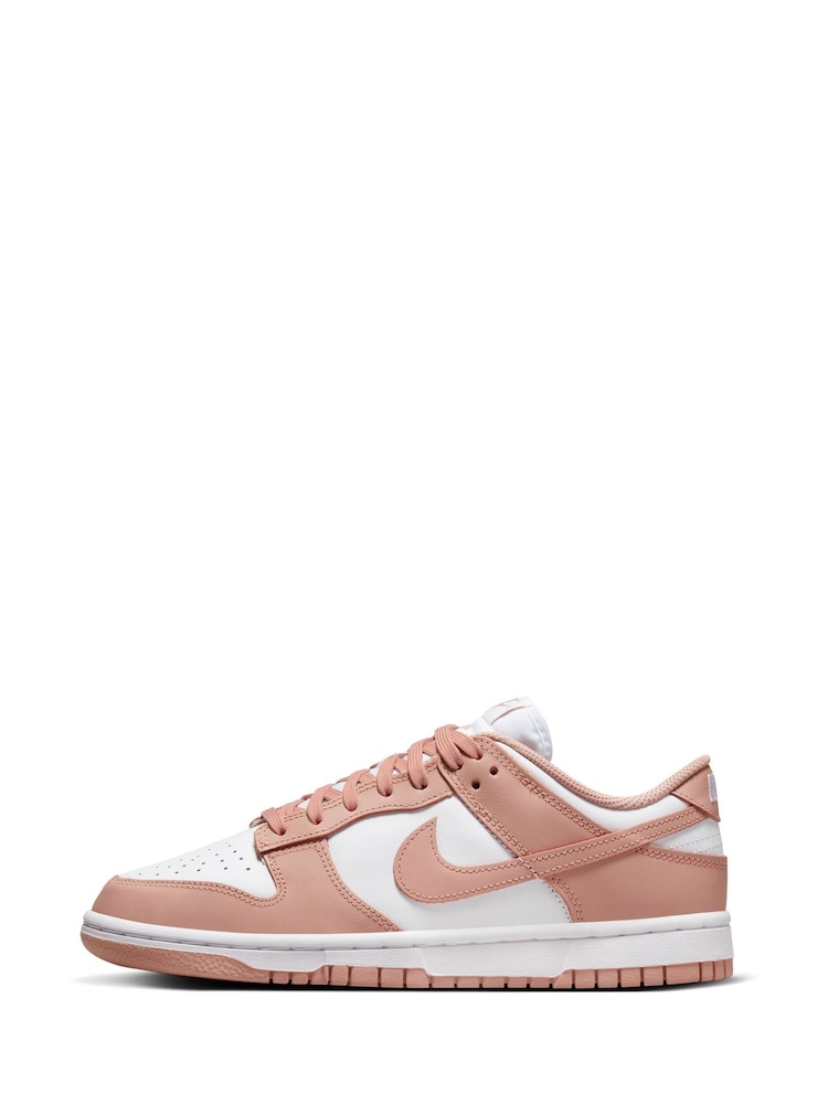Nike Pink/White Dunk Low Trainers - Image 4 of 12
