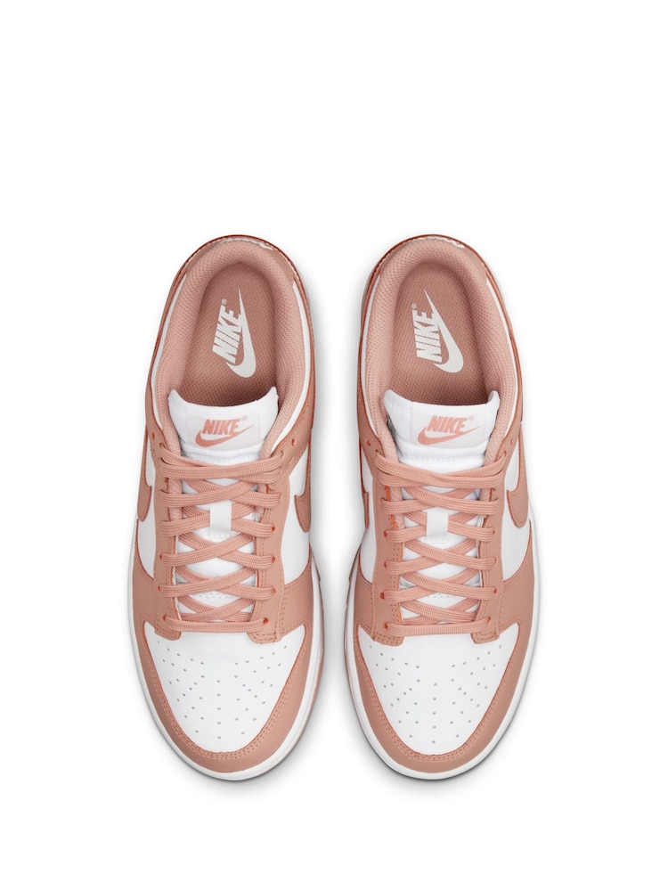 Nike Pink/White Dunk Low Trainers - Image 7 of 12