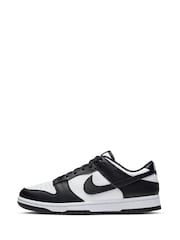 Nike Black on White Dunk Low Trainers - Image 6 of 13
