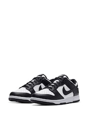 Nike Black on White Dunk Low Trainers - Image 8 of 13