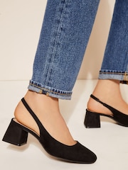 Friends Like These Round Toe Low Block čevlji z visoko peto Slingback salonar - Slika 3 iz 4
