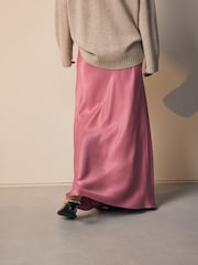 Altrosa - Satin-Midirock - Bild 4 von 8