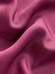Burgundy Red Satin Midi Skirt - Image 2 of 3