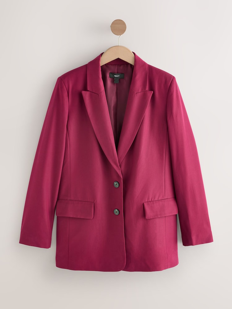 Berry Red Soft Touch Single Breasted Blazer - Image 1 of 3