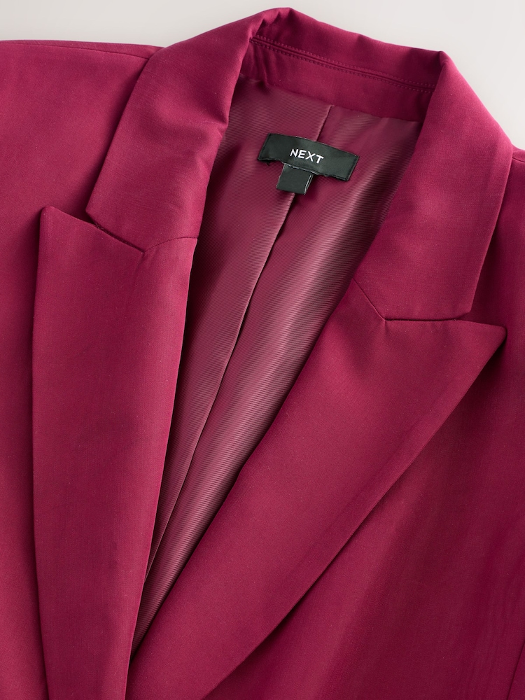 Berry Red Soft Touch Single Breasted Blazer - Image 3 of 3