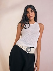 Hueso - Wide Pu Corset Belt - Imagen 3 de 7