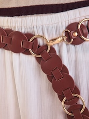 Rust Brown PU Link Detail Belt - Image 4 of 4