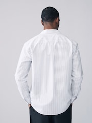 White Mono 100% Cotton Relaxed Fit Long Sleeve Shirt - Image 3 of 7