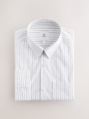 White Mono 100% Cotton Relaxed Fit Long Sleeve Shirt - Image 5 of 7