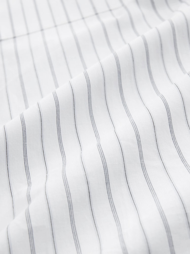 White Mono 100% Cotton Relaxed Fit Long Sleeve Shirt - Image 7 of 7