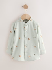 Mint Green Dog Long Sleeve Grandad Collar All-Over Print Character Shirt (3mths-7yrs) - Image 5 of 8