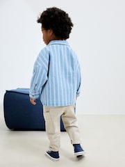 Blue Stripe Long Sleeve Denim Stripe Shirt (3mths-7yrs) - Image 3 of 8