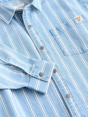 Blue Stripe Long Sleeve Denim Stripe Shirt (3mths-7yrs) - Image 8 of 8