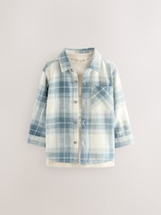 Blue Check Long Sleeve Check Shirt and T-Shirt Set (3mths-7yrs) - Image 5 of 10