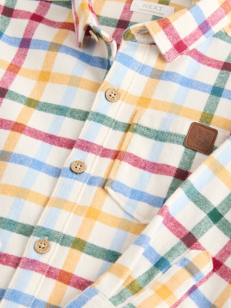 Ecru Bright Gingham Check Long Sleeve Check Character Shirt (3mths-7yrs) - Image 8 of 8 Ecru Bright Gingham Check Long Sleeve Check Character Shirt (3mths-7yrs) - Image 8 of 8