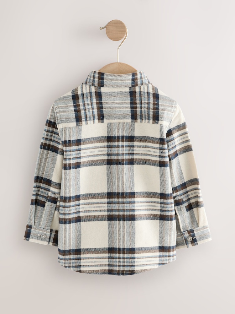 Blue/Ecru Long Sleeve Check Character Shirt (3mths-7yrs) - Image 2 of 4